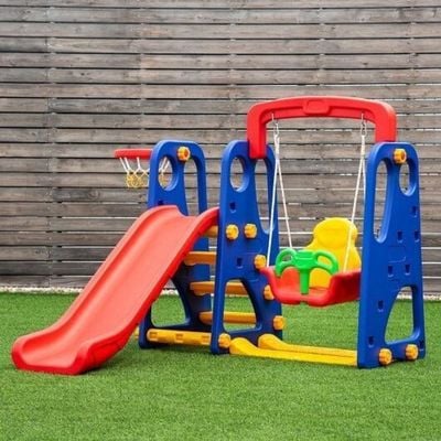 MYTS 3 in 1 Kids Play set with swing and slide 